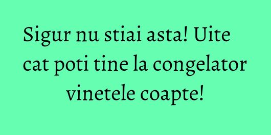 Sigur nu stiai asta! Uite cat poti tine la congelator vinetele coapte!