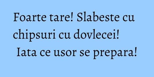 Foarte tare! Slabeste cu chipsuri cu dovlecei! Iata ce usor se prepara!