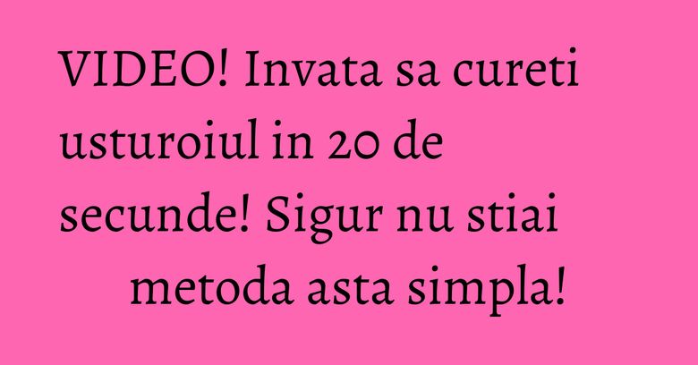 VIDEO! Invata sa cureti usturoiul in 20 de secunde! Sigur nu stiai metoda asta simpla!