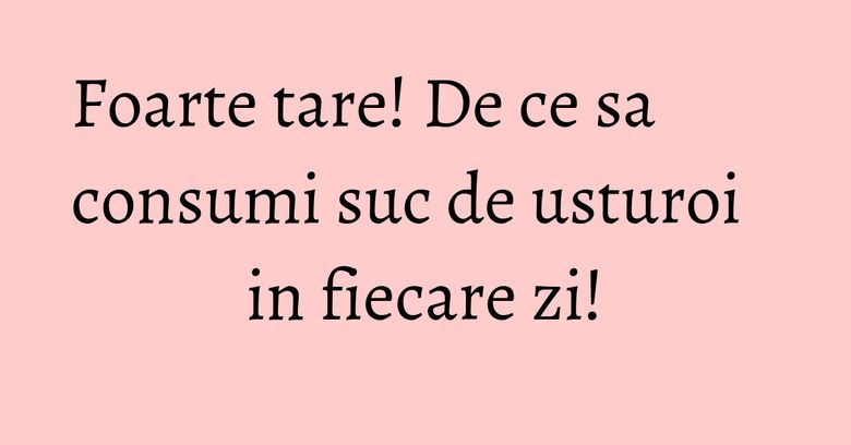 Foarte tare! De ce sa consumi suc de usturoi in fiecare zi! Foarte tare! De ce sa consumi suc de usturoi in fiecare zi!