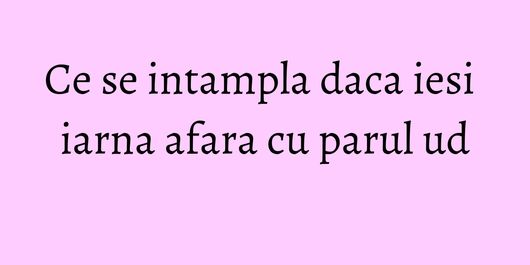Ce se intampla daca iesi iarna afara cu parul ud
