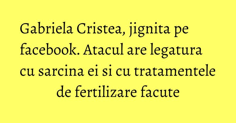 Gabriela Cristea are o familie frumoasa