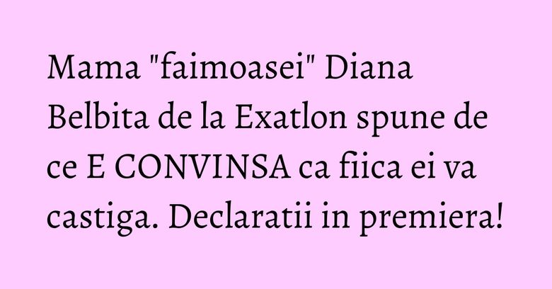 Diana Belbita este una dintre cele mai indragite concurente de la Exatlon