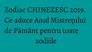 Zodiac chinezesc 2019