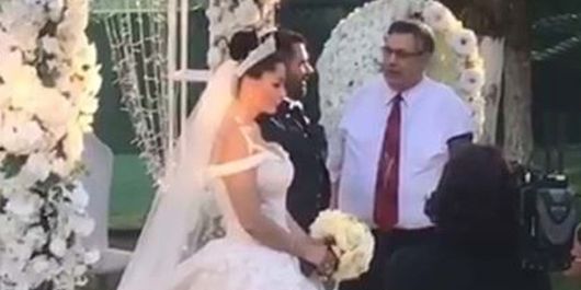 Primele imagini de la cununia religioasă a lui Brigitte cu Florin Pastramă! Ceremonia a avut loc într-un cadru de vis