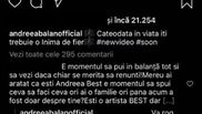 Andreea Bălan mesaj