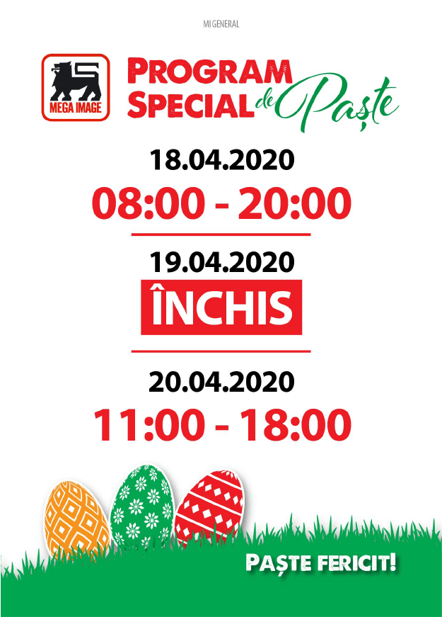program de paște, program, program kaufland, program auchan, program cora
