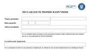 declarația pe proprie răspundere, cum arată, cum trebuie completat, documentul, declarație model