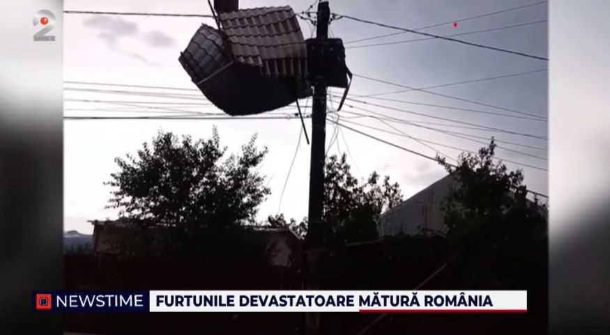 furtuna romania, dezastru, acoperisuri luate, vijelie 