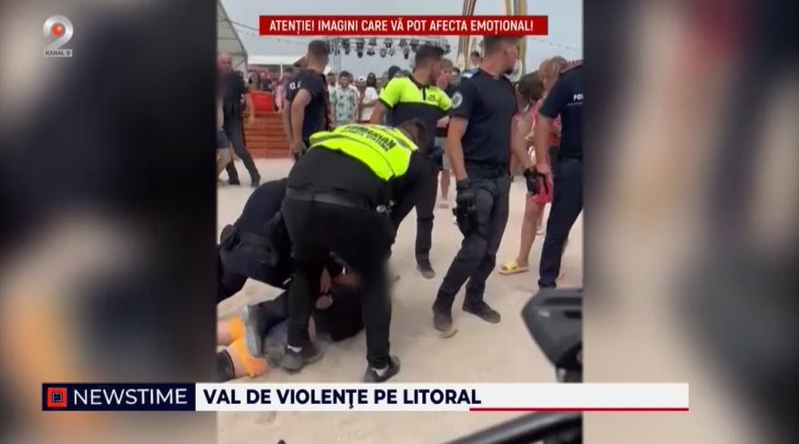 eforie nord, bataie, salvamari, turisti, litoral