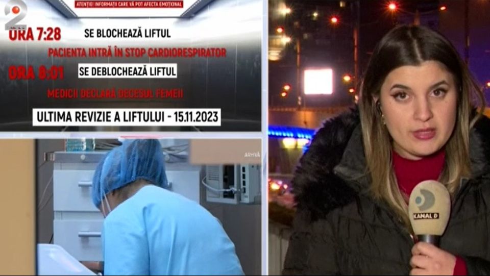 deces slatina, incident spital, lift blocat, ancheta politie 