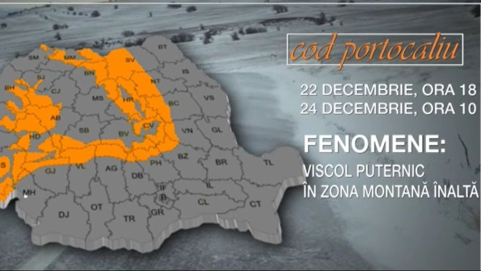 cod portocaliu, cod galben, vreme craciun 2023, ninsoare