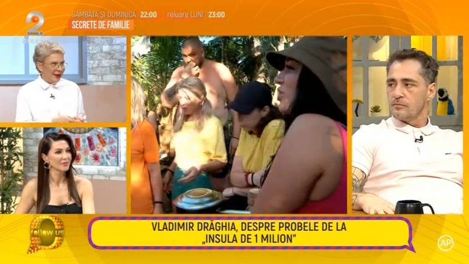 vladimir draghia, insula de 1 milion, follow us, kanal d2