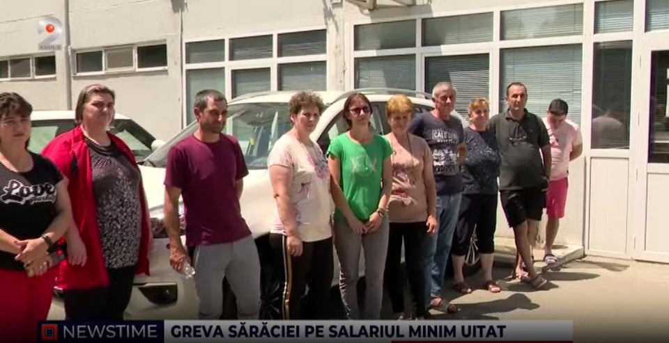 Greva sărăciei pe salariul minim brut