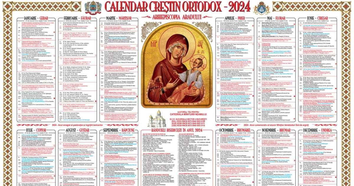 Calendar ortodox octombrie 2024. Avem patru mari sărbători cu cruce