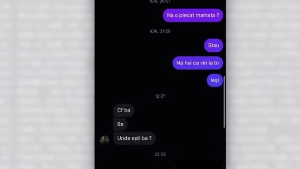 Mesajul pe care criminalul i l-a trimis lui Mario a doua zi, după teribila crimă.