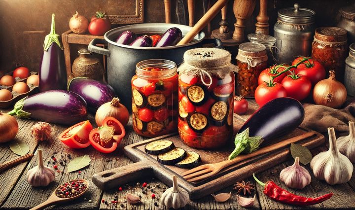 zacusca, vinete, reteta