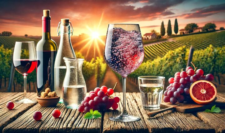 vin, apa minerala, sprit1