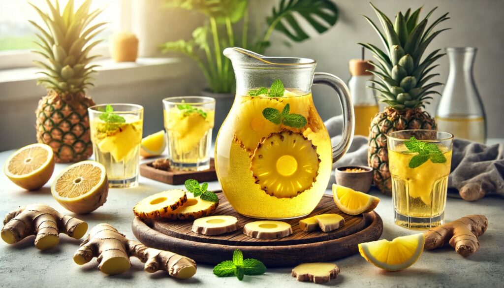 ghimbir, ananas, celulita