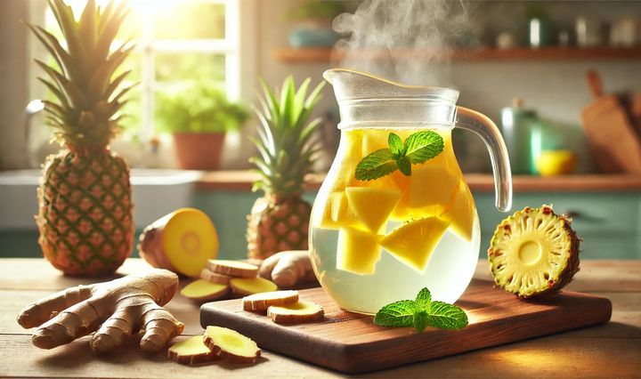 ghimbir, ananas, celulita