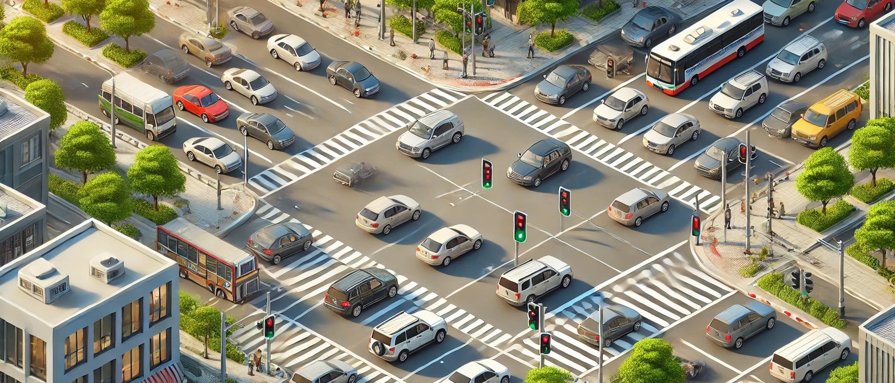 masini, test, intersectie