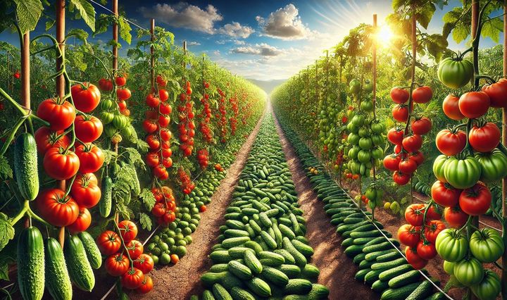 rosii, castraveti, drojdie