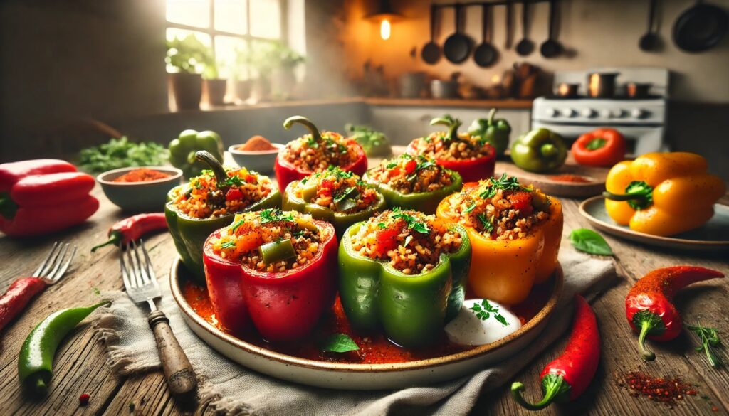 ardei umpluti, carne, reteta