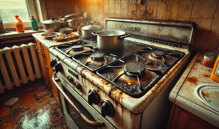 aragaz, murdarie, grasime