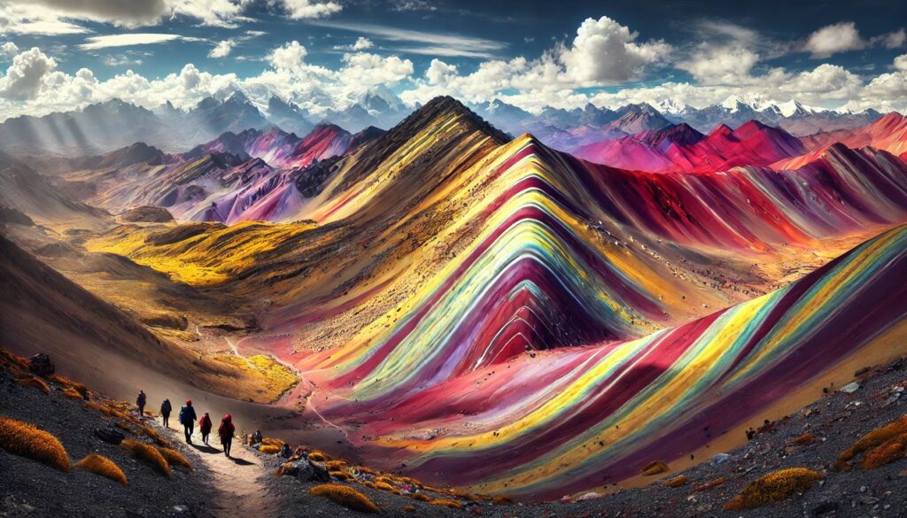 munte, curcubeu, peru