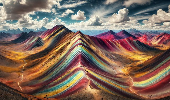 munte, curcubeu, peru