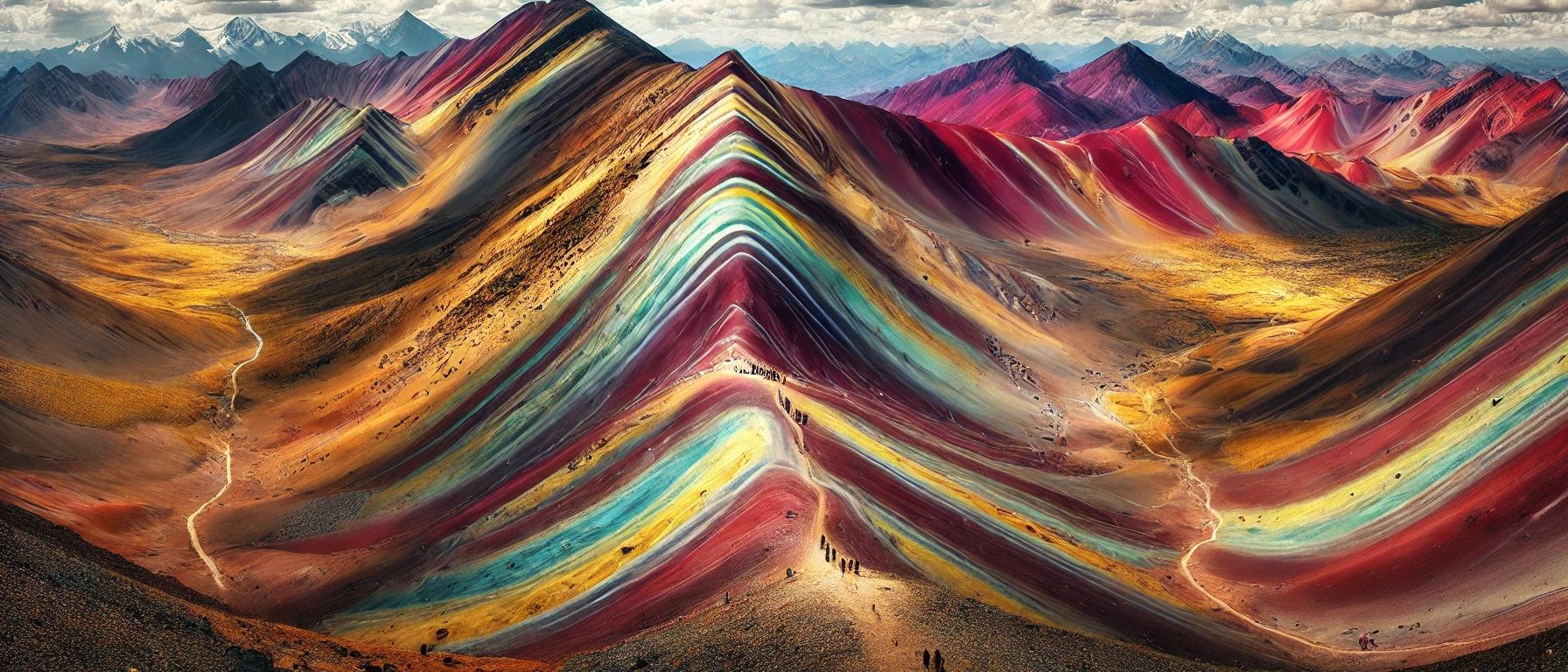 munte, curcubeu, peru