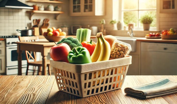 Coș cu produse de post