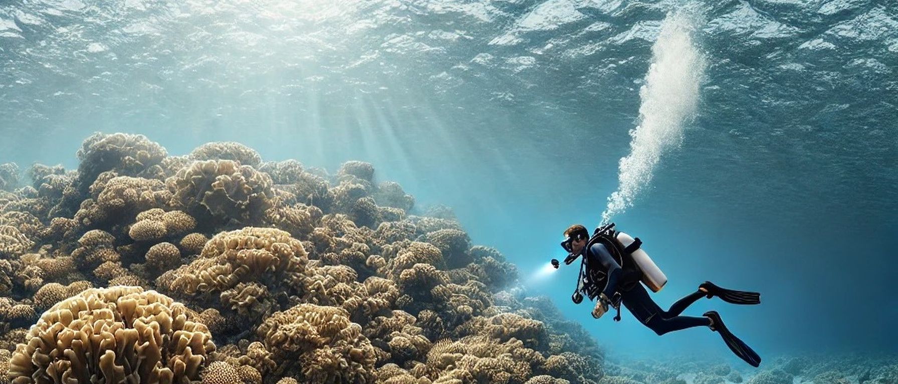 Coral uriaș în ocean