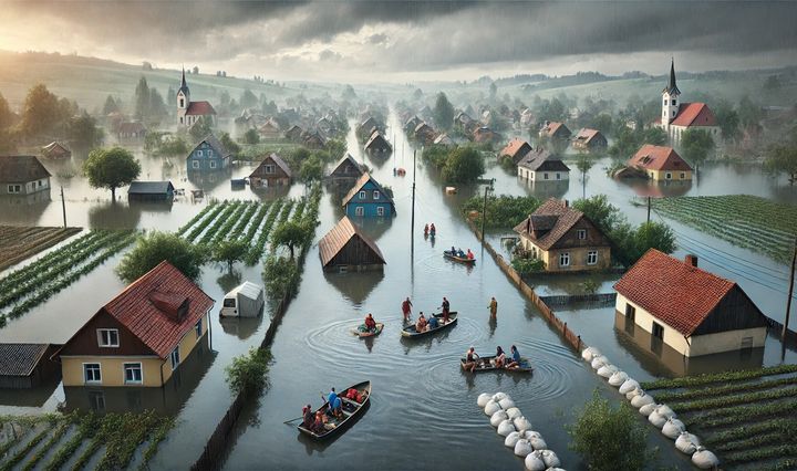 Inundații în România