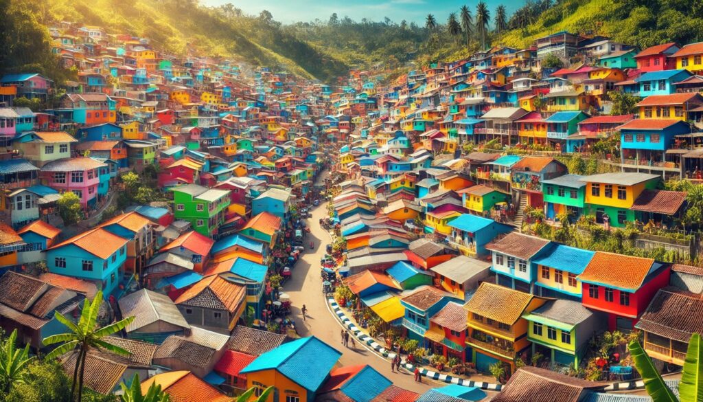 sat, indonezia, curcubeu