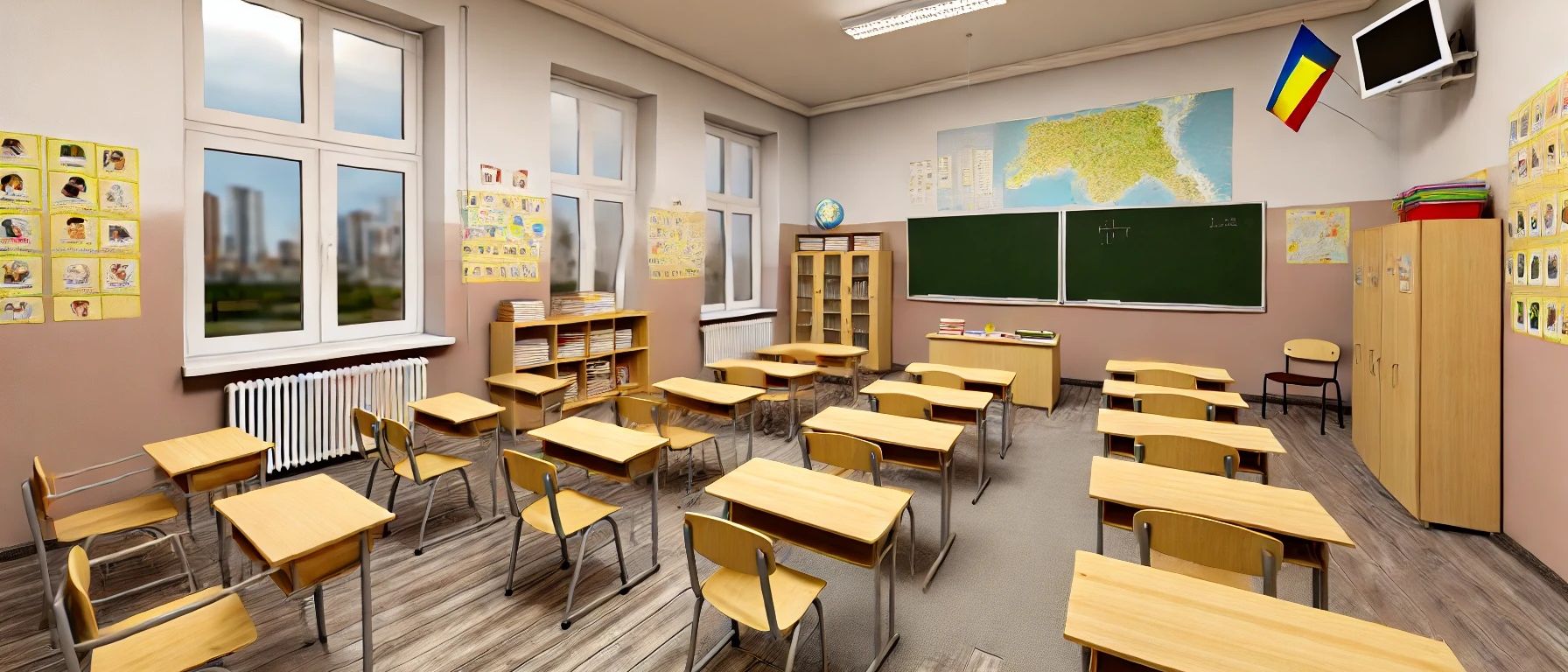 Sală de cursuri în România