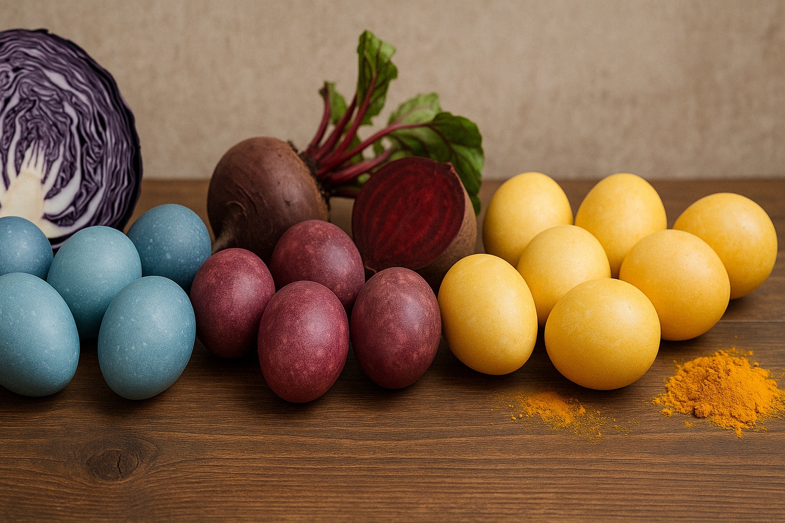 Ouă vopsite natural