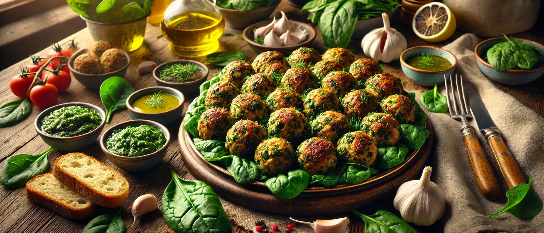 chiftele, spanac, reteta