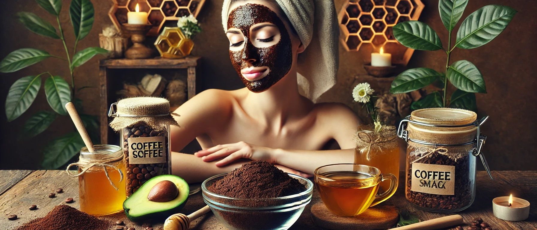 cafea, remediu, masca