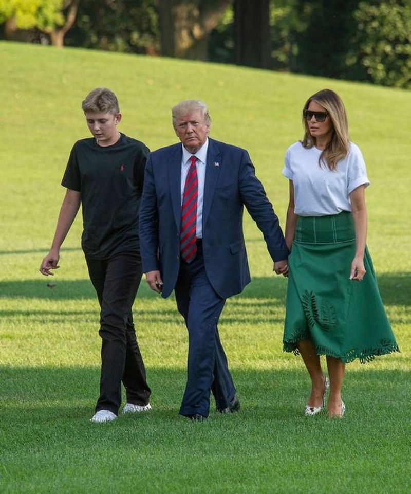 Barron, Donald și Melania Trump