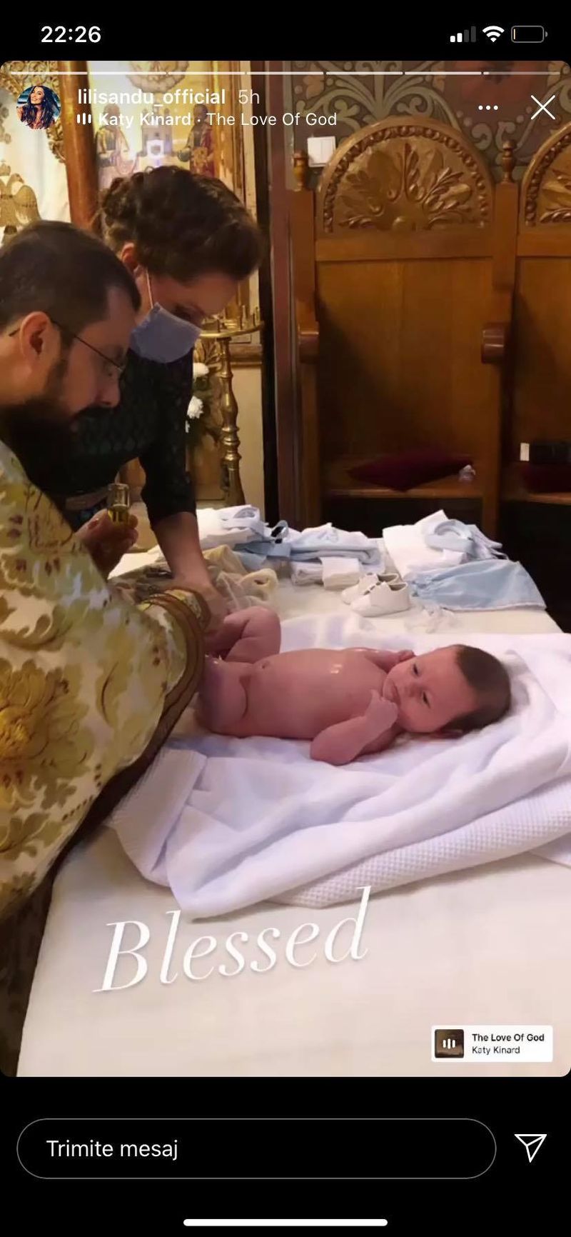 Lili Sandu și-a botezat băiețelul