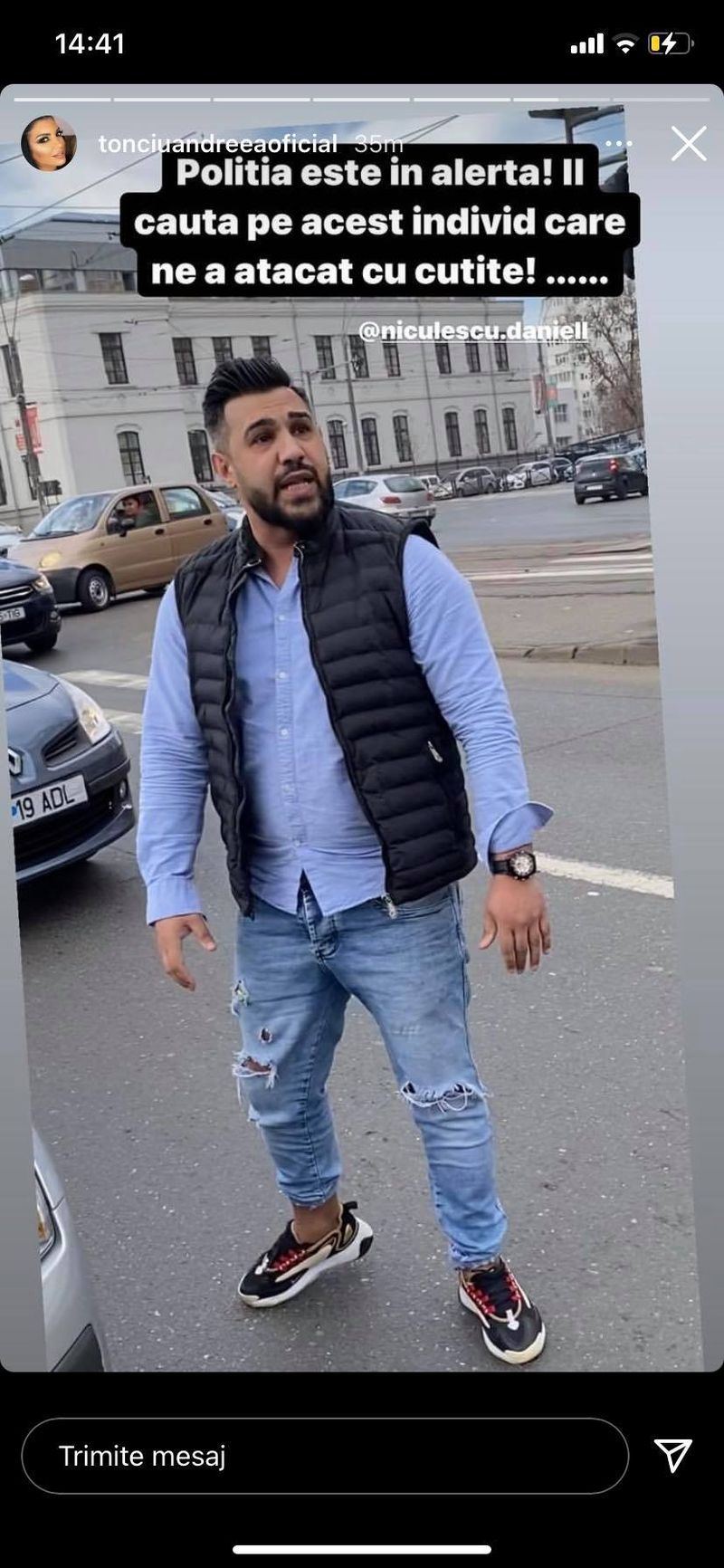  Andreea Tonciu și soțul ei atacați în plină stradă