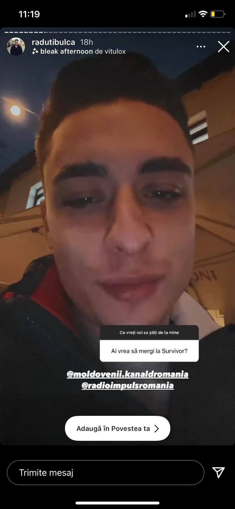 Radu Țibulcă, despre o posibilă participare la Survivor