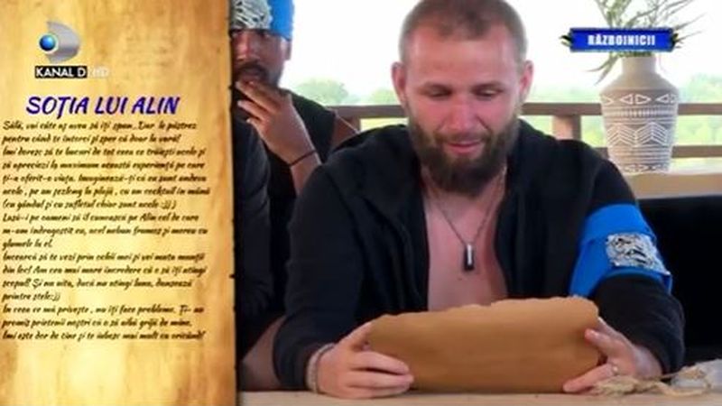 Alin Sălăjean, din nou în lacrimi la Survivor România. Ce mesaj a primit de la soția sa, Diana