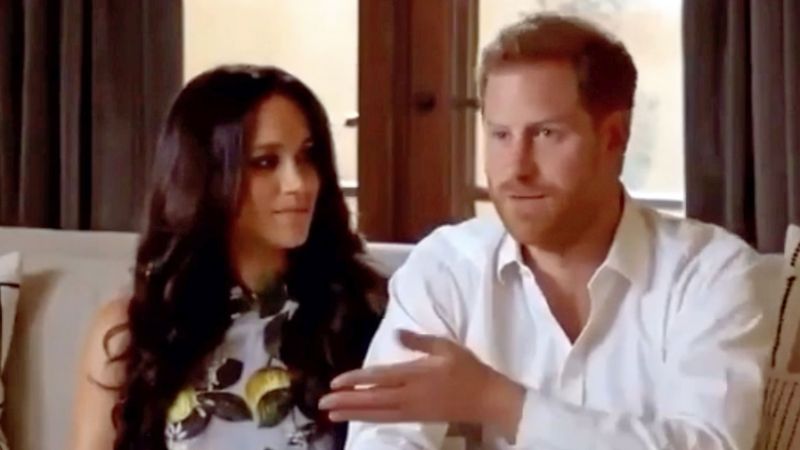 Meghan Markle şi Prințul Harry, apariție surpriză &icirc;ntr-o conferință de presă Spotify