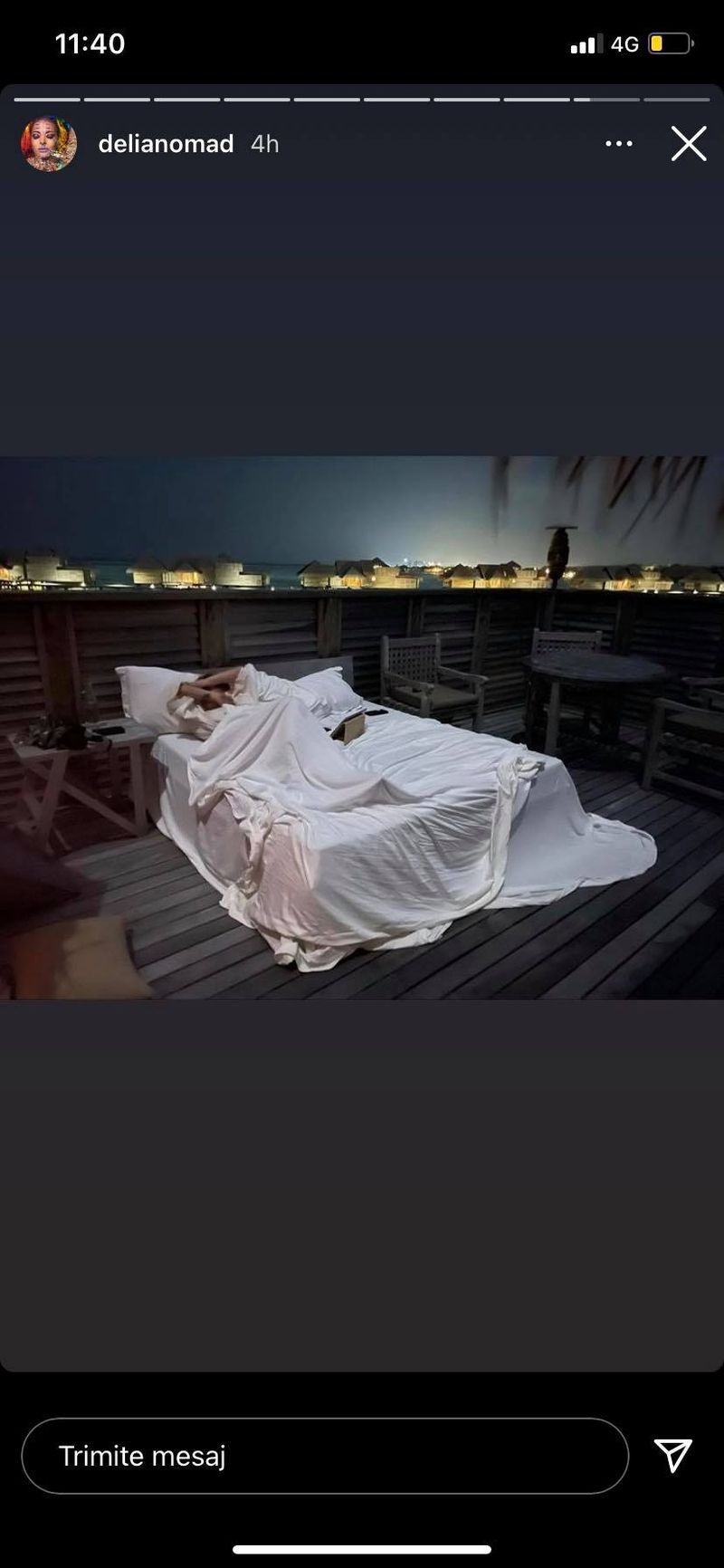 Delia și soțul ei au dormit sub cerul liber în vacanță