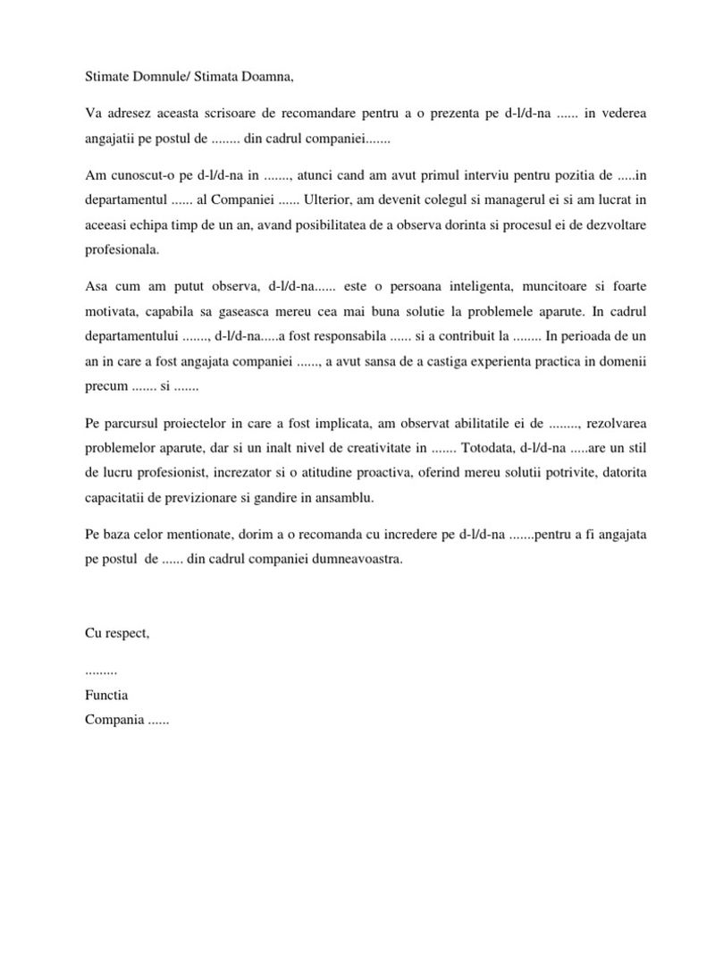 Cum se scrie o scrisoare de recomandare în cel mai eficient mod. MODEL FOTO
