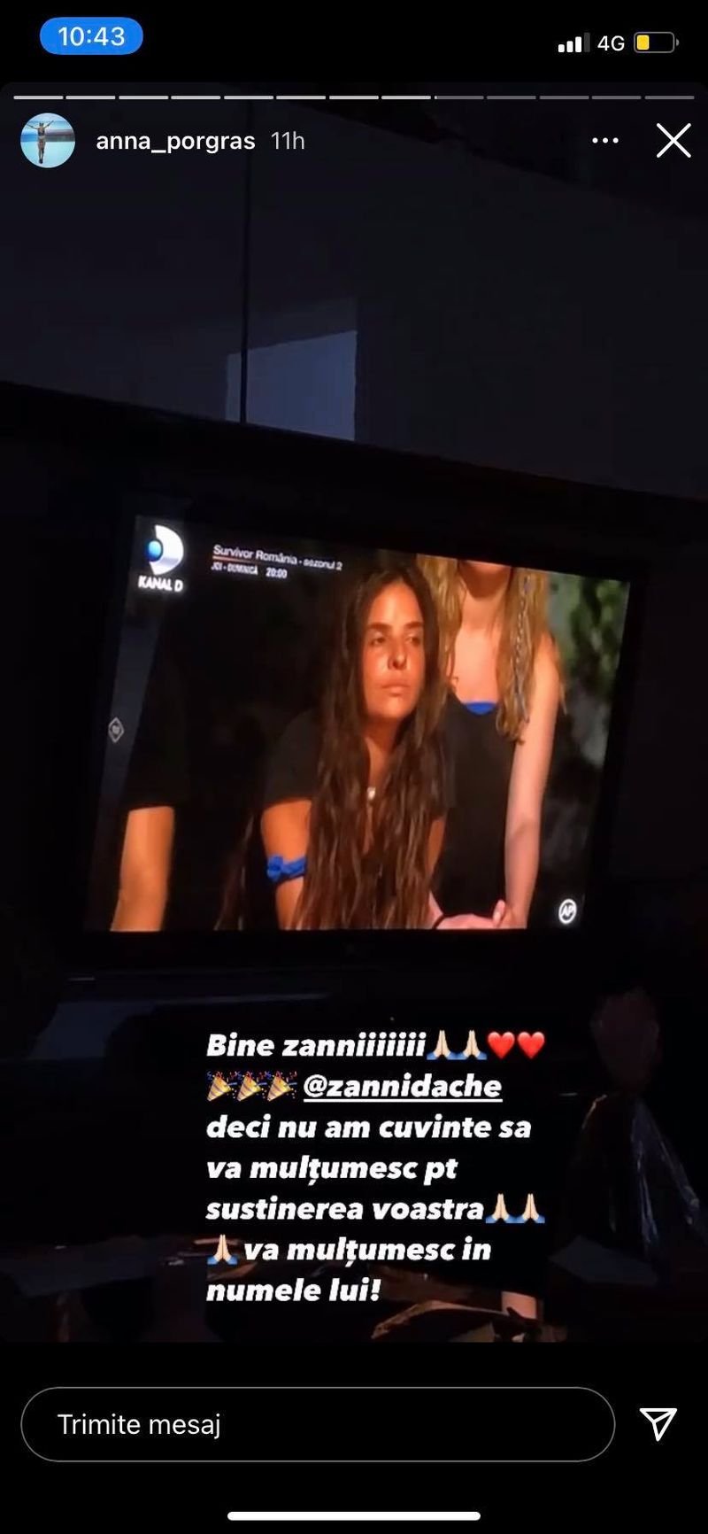 Ana Porgras, emoționată peste măsură după ce Zanni a ieșit favoritul publicului