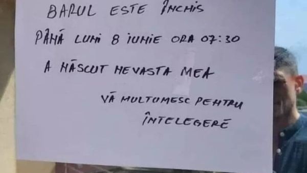 Întâmplare virală! „Barul este închis până luni”- biletul pe care l-a pus un vânzător pe ușa magazinului. Ce răspuns a primit înapoi