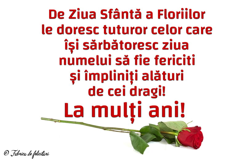 Colaje FOTO cu mesaje de la mulți ani pentru toți cei care poartă nume de flori